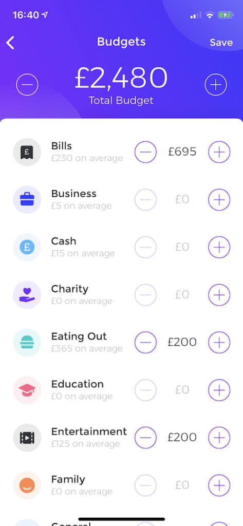 Emma App Budgets