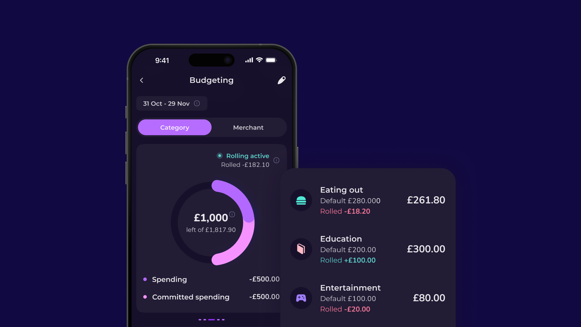 Track Overspending for Automatic Re-Budgeting in the Emma App