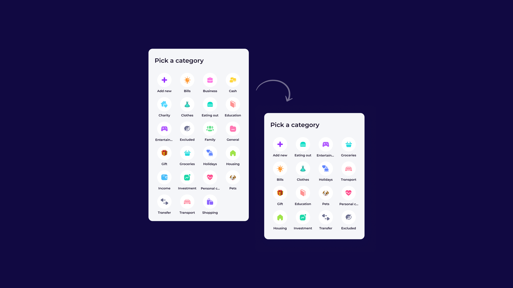 Custom Categories & Exclusions - Emma Budget App